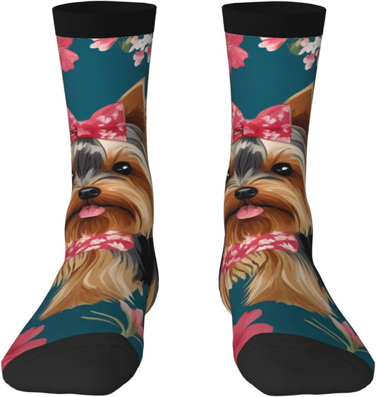Chaussettes de sport – unisexe, à motifs, motif animal, motif floral