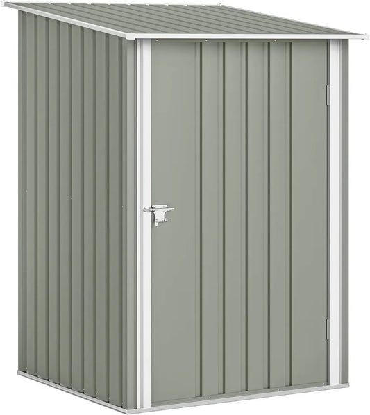 Cabane de Jardin en Acier Galvanisé 0,92 m² avec Porte Verrouillable et Toit Incliné - Outsunny