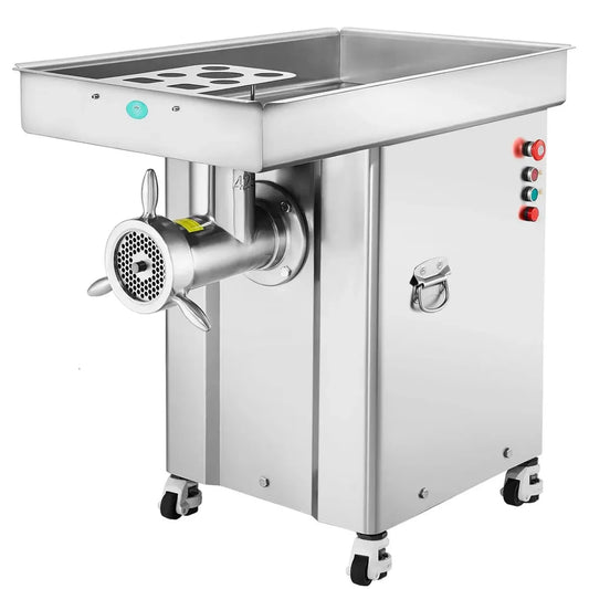 Hachoir à Viande Électrique VEVOR 16,7 kg/min, Acier Inoxydable, Multifonction avec Lames et Plaques de Broyage, Idéal pour Cuisine, Restaurant et Boucherie